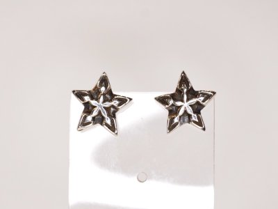 画像2: CLOVER925セレクト　スター・コントラスト・ピアス　シルバーピアス　片売り　CLSLCT-E052