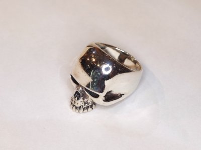 画像1: 【Used】CRAZY PIG DESIGNS Evil Skull Ring 12号 SILVER925 リング メンズ レディース