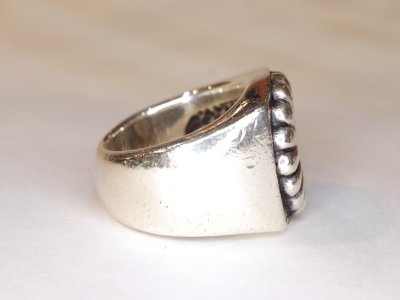 画像3: 【Used】龍頭 愛国リング 菊印台 18号 SILVER925 リング メンズ レディース