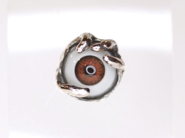画像1: CLOVER925セレクト　義眼・ピアス　ブラウン　シルバーピアス　片売り　CLSLCT-E047BR (1)