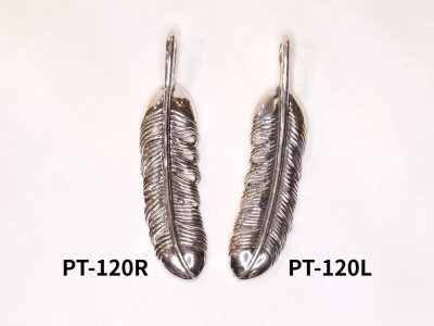 画像1: フェザーペンダントM　左右向あり　PT-120　CLOVER925セレクト　シルバーペンダントトップ