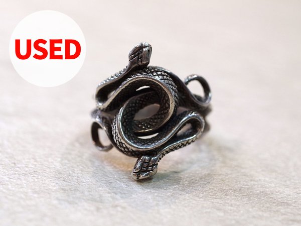 画像1: 【Used】ZOCALO ダブル・スネーク・リング 22号 SILVER925 ソカロ リング メンズ レディース (1)