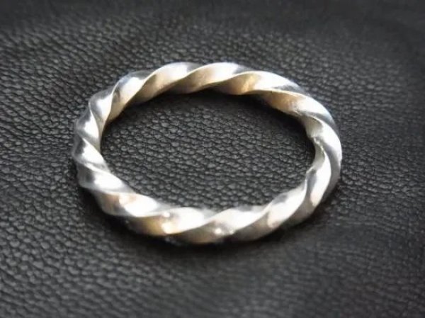 画像1: シリーエッセンス silly essence ミディアムツイストリング medium twist ring/sv SER-0014/SV Silver925 リング メンズ レディース (1)