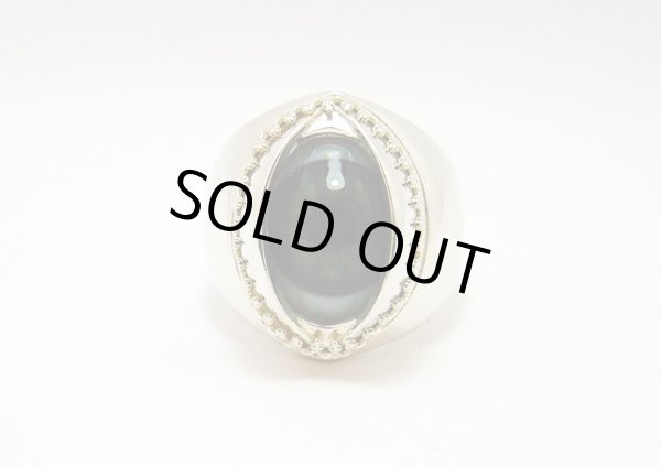 画像1: 義眼リング　ラージアイタイプ　TR-104　義眼カラーが選べる　シルバーリング (1)