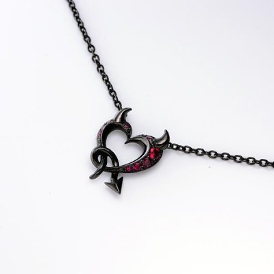 画像1: キングリモ　サタニックハートペンダント　SATANIC HEART PENDANT　KLP55BKBCZSR　King Limo　ペンダント　ネックレス