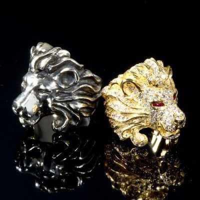 画像3: キングリモ　ライオンヘッドリング　パヴェ　LION HEAD RING_PAVE　KLR47GCZR　King Limo　リング